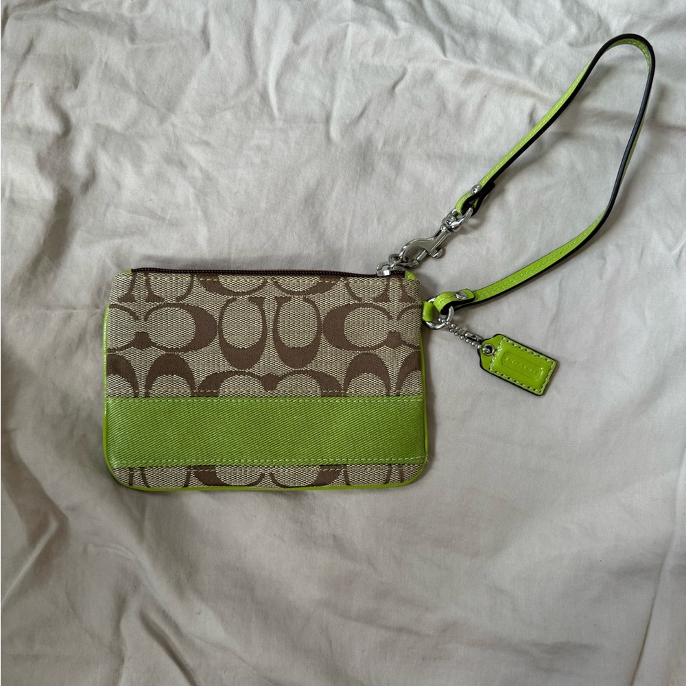 Coach Style Wristlet with Stripe